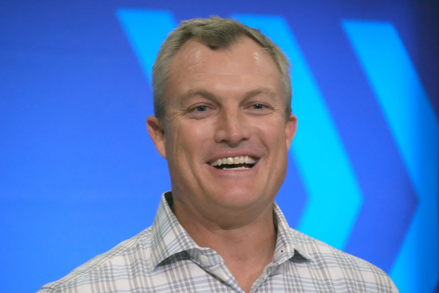 Feb 27, 2024; Indianapolis, IN, USA; San Francisco 49ers gerneral manager John Lynch during the NFL Scouting Combine at Indiana Convention Center. Mandatory Credit: Kirby Lee-USA TODAY Sports  